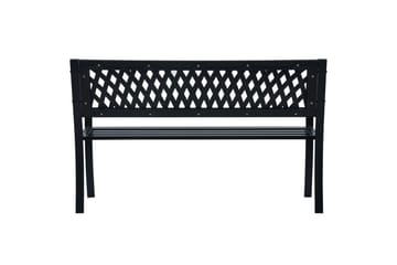 Hagebenk 125 cm svart stål - Hagemøbler - Utesofa - Benker