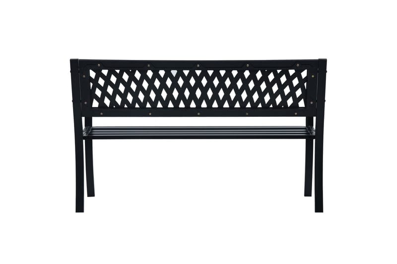 Hagebenk 125 cm svart stål - Hagemøbler - Utesofa - Benker