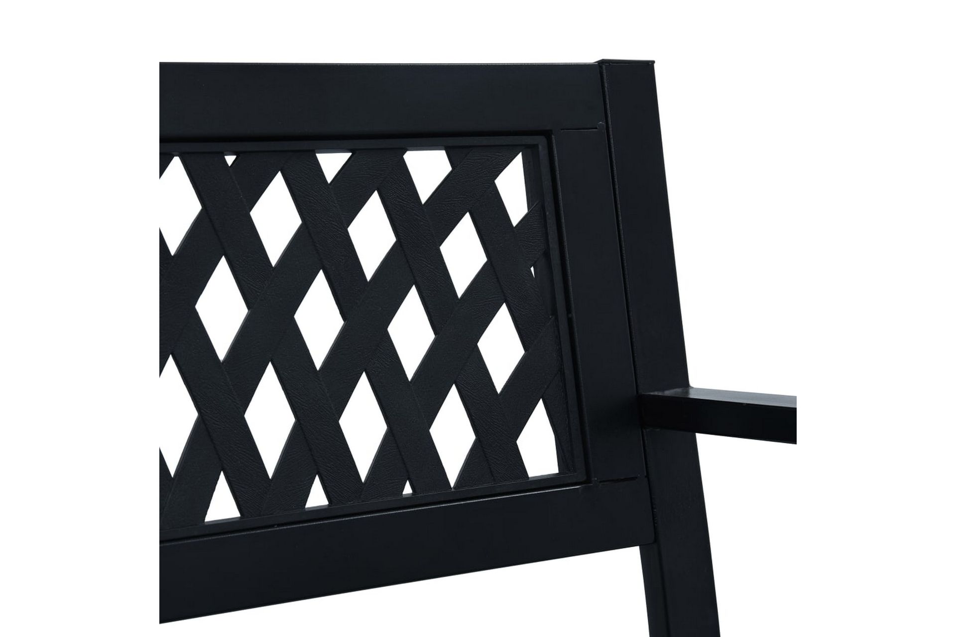 Hagebenk 125 cm svart stål - Hagemøbler - Utesofa - Benker