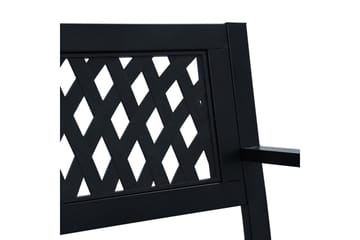 Hagebenk 125 cm svart stål - Hagemøbler - Utesofa - Benker