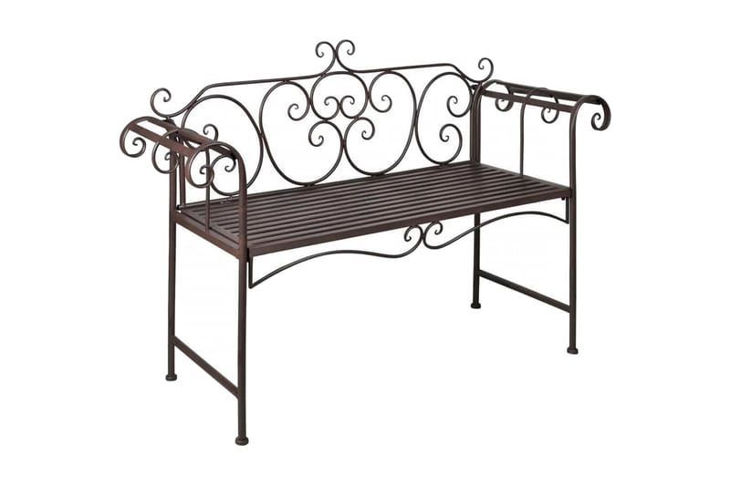 Hagebenk 132 cm stål antikk brun - Brun - Hagemøbler - Utesofa - Benker