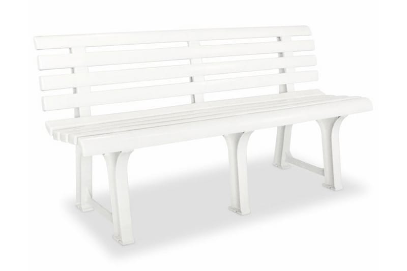 Hagebenk 145,5 cm plast hvit - Hvit - Hagemøbler - Utesofa - Benker