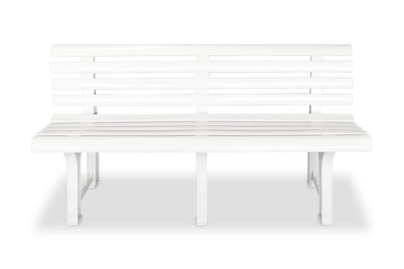 Hagebenk 145,5 cm plast hvit - Hvit - Hagemøbler - Utesofa - Benker