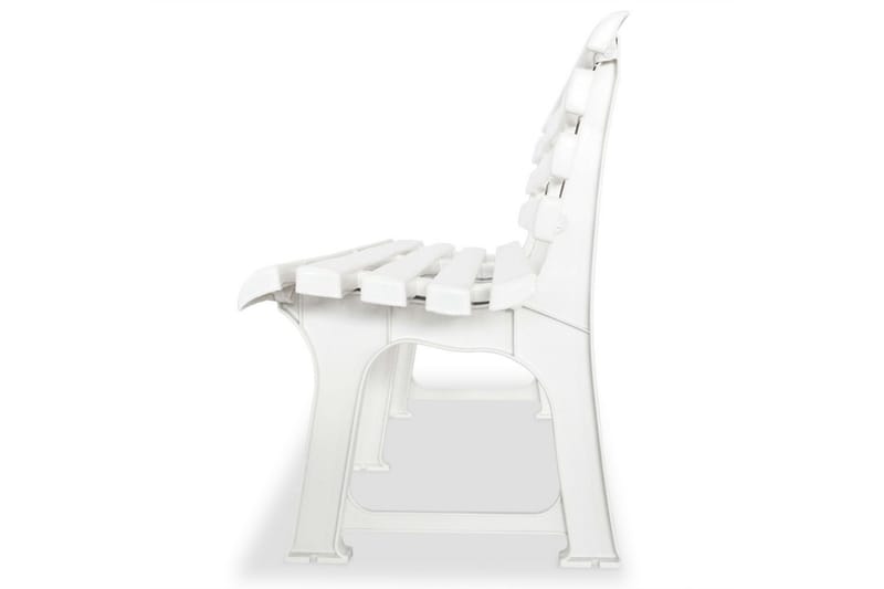 Hagebenk 145,5 cm plast hvit - Hvit - Hagemøbler - Utesofa - Benker