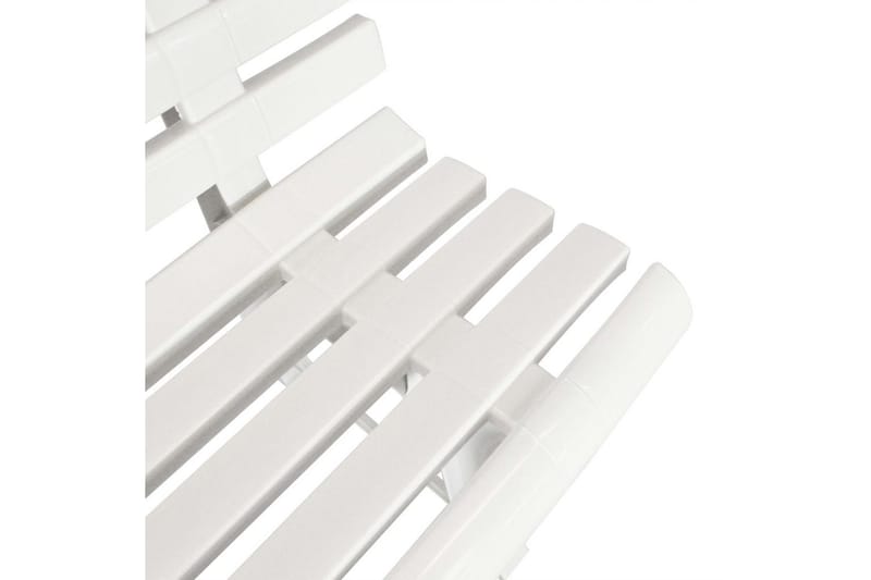 Hagebenk 145,5 cm plast hvit - Hvit - Hagemøbler - Utesofa - Benker