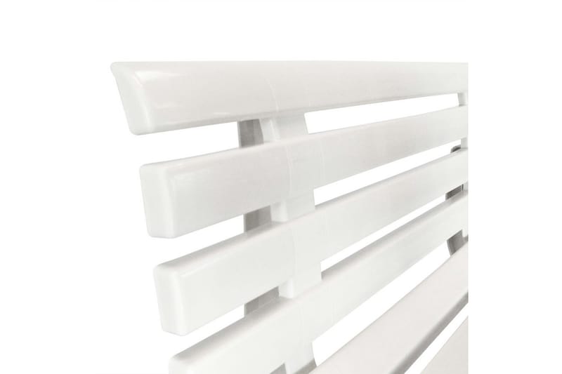 Hagebenk 145,5 cm plast hvit - Hvit - Hagemøbler - Utesofa - Benker