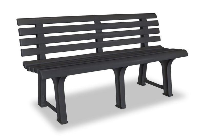 Hagebenk 145,5 cm plast antrasitt - Antrasitt - Hagemøbler - Utesofa - Benker