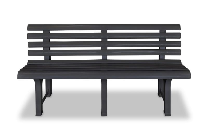 Hagebenk 145,5 cm plast antrasitt - Antrasitt - Hagemøbler - Utesofa - Benker