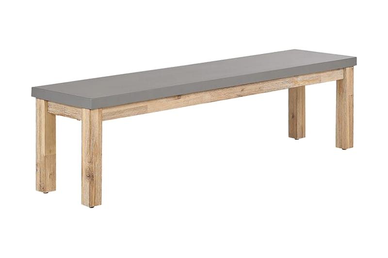 Hagebenk 160 cm grå OSTUNI - Grå - Hagemøbler - Utesofa - Benker