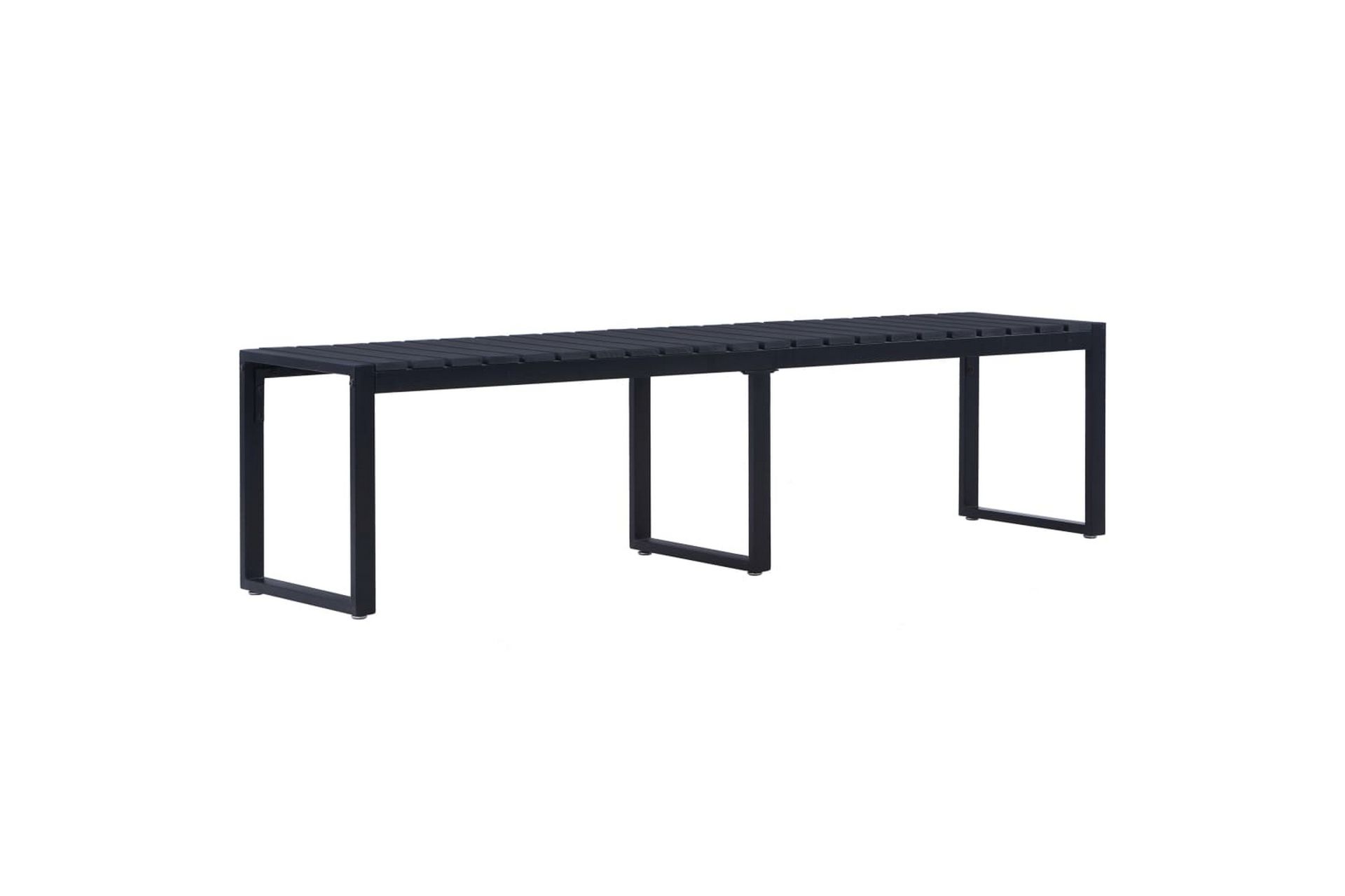 Hagebenk 180 cm PS-brett svart - Hagemøbler - Utesofa - Benker