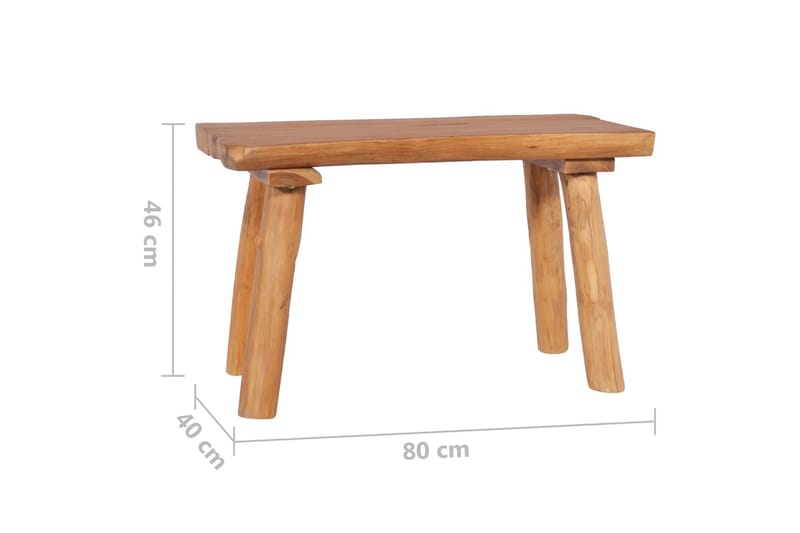 Hagebenk 80 cm heltre teak - Brun - Hagemøbler - Utesofa - Benker