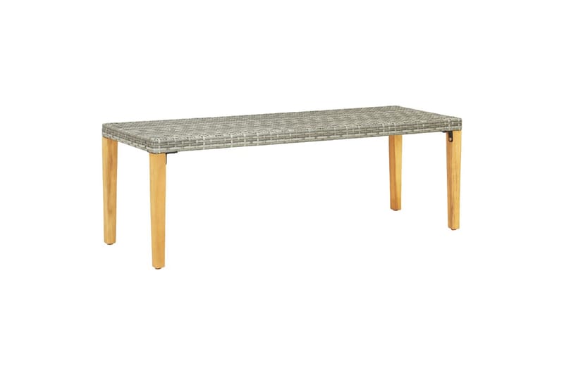 Hagebenk 80 cm polyrotting grå - Grå - Hagemøbler - Utesofa - Benker