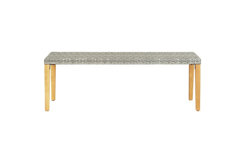 Hagebenk 80 cm polyrotting grå - Grå - Hagemøbler - Utesofa - Benker