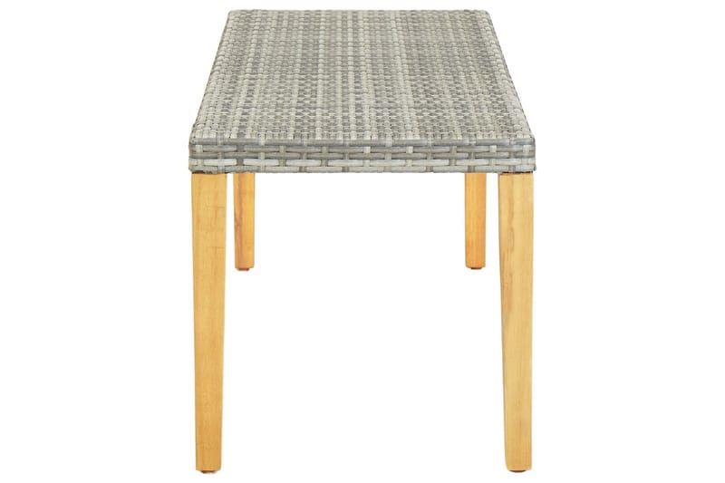 Hagebenk 80 cm polyrotting grå - Grå - Hagemøbler - Utesofa - Benker