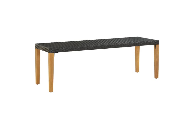 Hagebenk 80 cm polyrotting svart - Hagemøbler - Utesofa - Benker