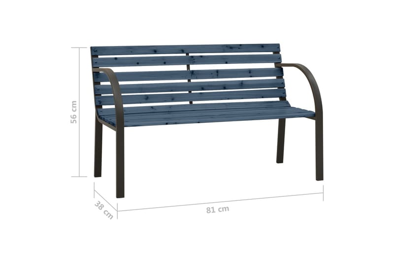 Hagebenk for barn 81 cm kinesisk gran grå - Grå - Hagemøbler - Utesofa - Benker