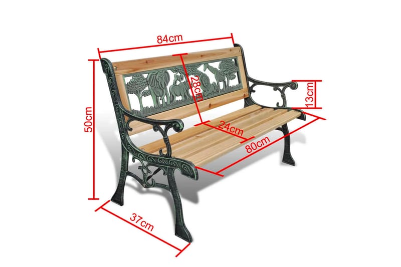 Hagebenk for barn 84 cm tre - Tre - Hagemøbler - Utesofa - Benker
