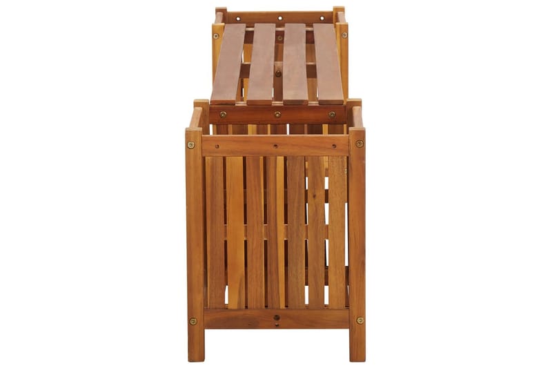 Hagebenk med 2 plantekasser 150x30x40 cm heltre akasie - Hagemøbler - Utesofa - Benker
