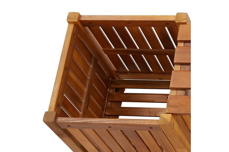 Hagebenk med 2 plantekasser 150x30x40 cm heltre akasie - Hagemøbler - Utesofa - Benker