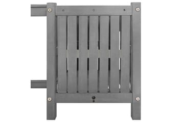 Hagebenk med 2 plantekasser 150 cm heltre akasie grå - Grå - Hagemøbler - Utesofa - Benker