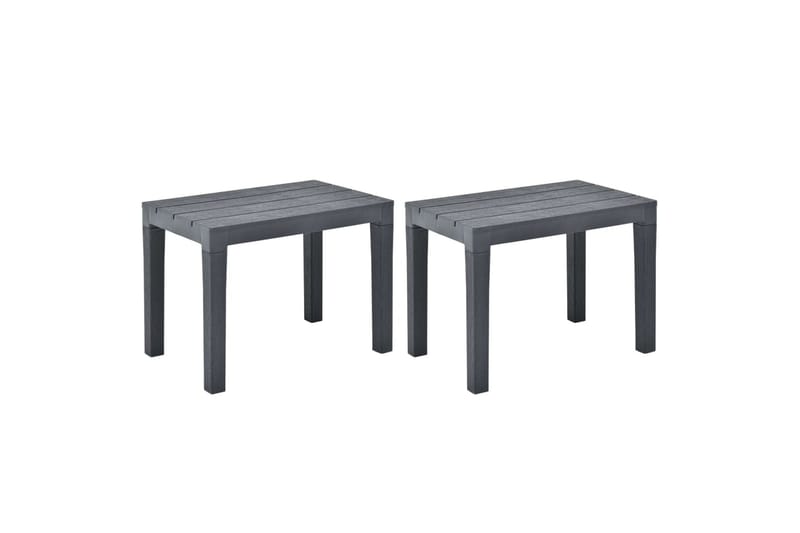 Hagebenker 2 stk antrasitt plast - Hagemøbler - Utesofa - Benker