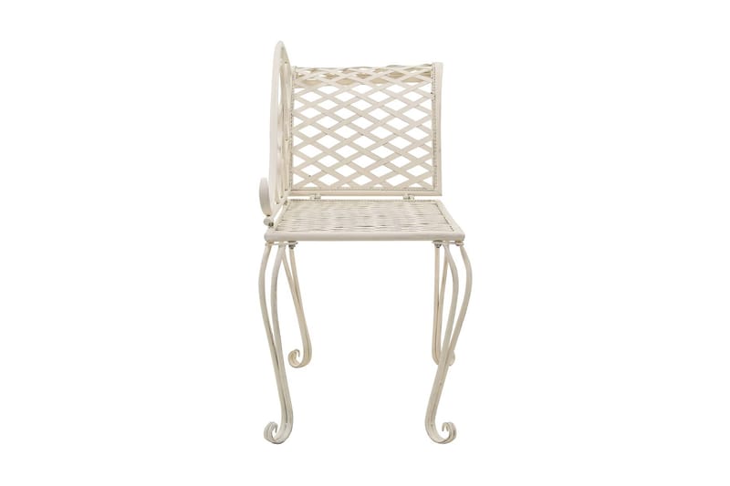 Hagesjeselong 128 cm metall antikk hvit - Hagemøbler - Utesofa - Benker