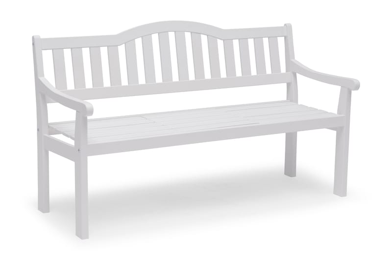 Hillerstorp Sara Utebenk Saksbord - Furu/Hvit - Hagemøbler - Utesofa - Benker