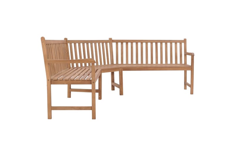 Hjørnebenk for hage 185x185x90 cm heltre teak - Brun - Benker