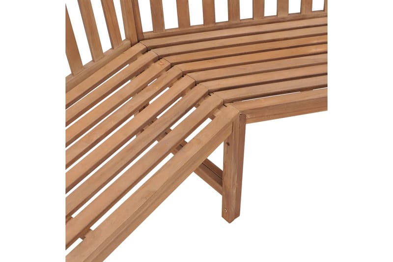 Hjørnebenk for hage 185x185x90 cm heltre teak - Brun - Benker