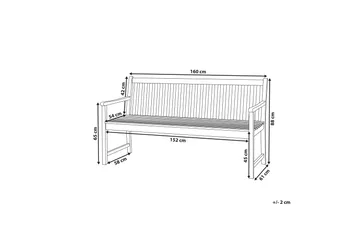 Iazzetta Hagebenk 160 cm - Tre/Natur - Hagemøbler - Utesofa - Benker
