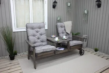 KIngdom Utebenk 177 cm - Grå - Hagemøbler - Utesofa - Benker