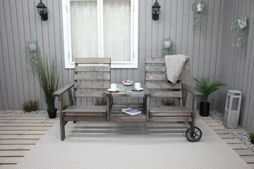 KIngdom Utebenk 177 cm - Grå - Hagemøbler - Utesofa - Benker