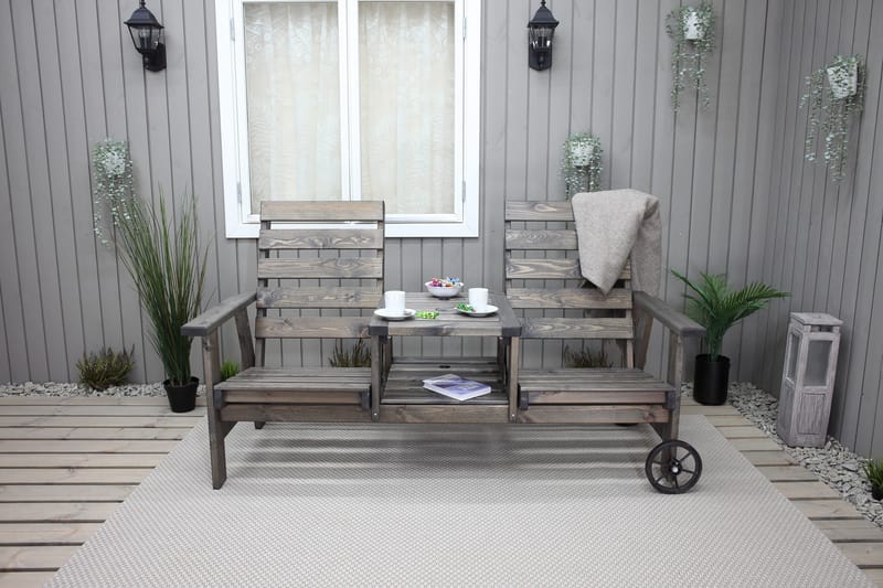 KIngdom Utebenk 177 cm - Grå - Hagemøbler - Utesofa - Benker