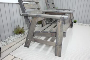 KIngdom Utebenk 177 cm - Grå - Hagemøbler - Utesofa - Benker