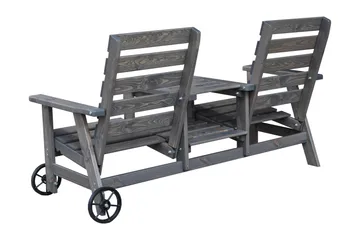 KIngdom Utebenk 177 cm - Grå - Hagemøbler - Utesofa - Benker