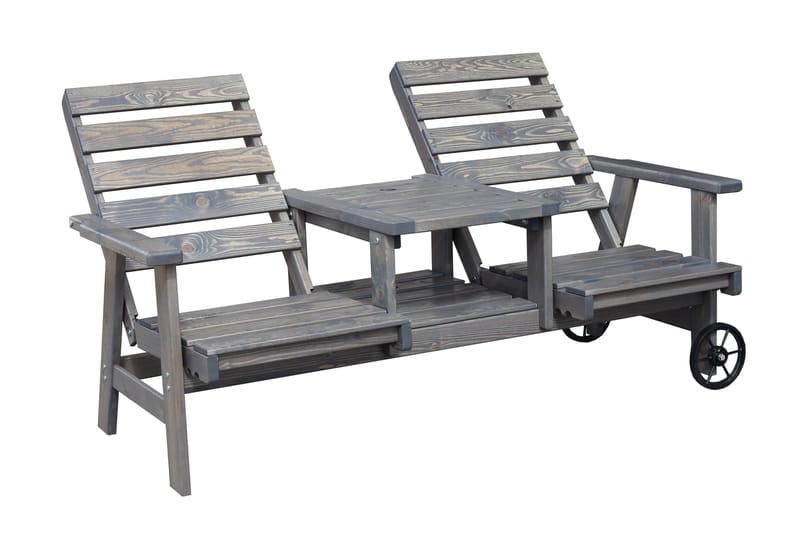 KIngdom Utebenk 177 cm - Grå - Hagemøbler - Utesofa - Benker