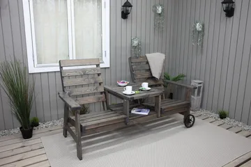 KIngdom Utebenk 177 cm - Grå - Hagemøbler - Utesofa - Benker