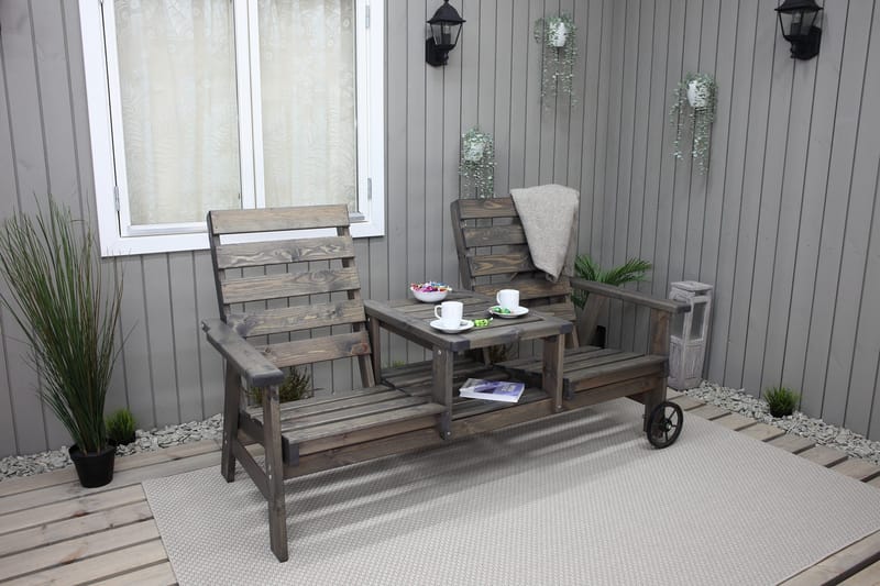 KIngdom Utebenk 177 cm - Grå - Hagemøbler - Utesofa - Benker