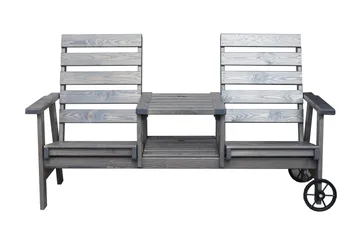 KIngdom Utebenk 177 cm - Grå - Hagemøbler - Utesofa - Benker