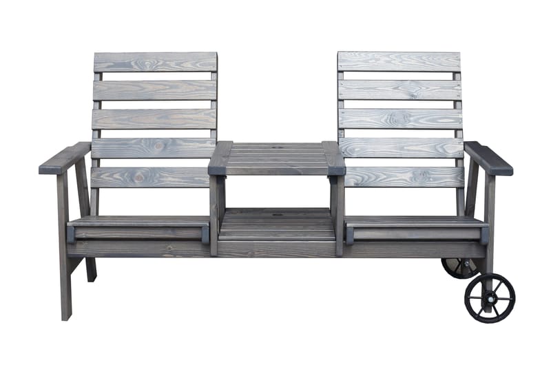 KIngdom Utebenk 177 cm - Grå - Hagemøbler - Utesofa - Benker