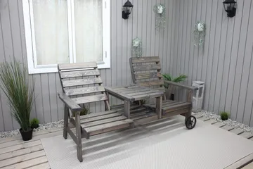 KIngdom Utebenk 177 cm - Grå - Hagemøbler - Utesofa - Benker