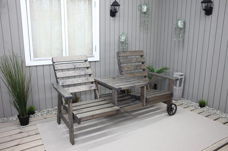 KIngdom Utebenk 177 cm - Grå - Hagemøbler - Utesofa - Benker