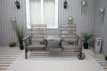 KIngdom Utebenk 177 cm - Grå - Hagemøbler - Utesofa - Benker