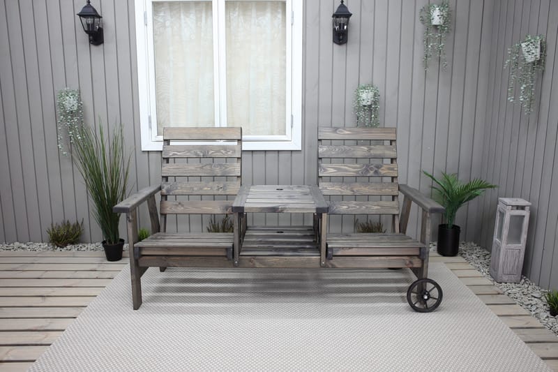 KIngdom Utebenk 177 cm - Grå - Hagemøbler - Utesofa - Benker