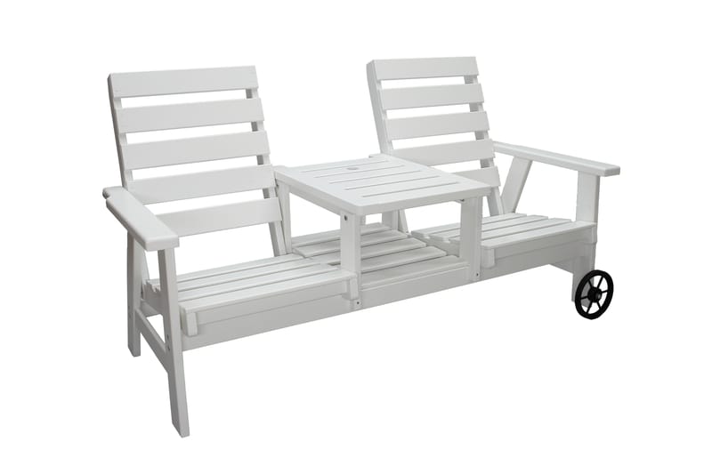 KIngdom Utebenk 177 cm - Hvit - Hagemøbler - Utesofa - Benker
