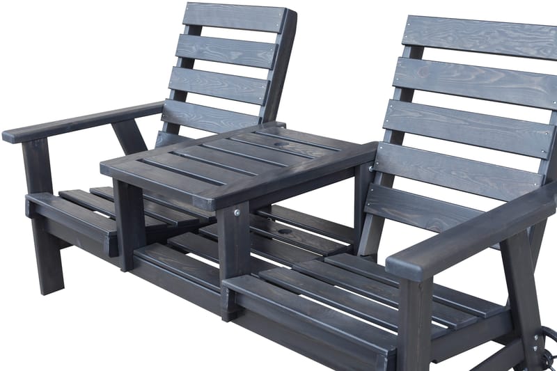 KIngdom Utebenk 177 cm - Svart - Hagemøbler - Utesofa - Benker