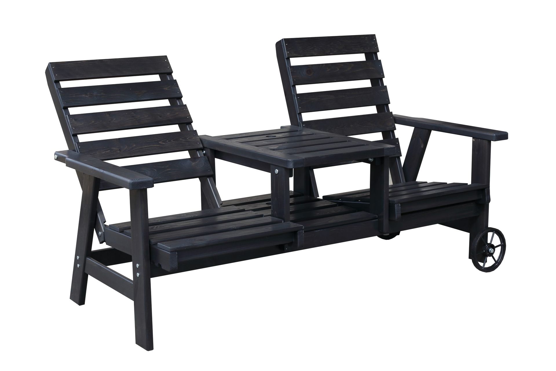 KIngdom Utebenk 177 cm - Svart