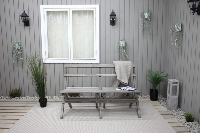 Larios Hagebenk 130 cm - Grå - Hagemøbler - Utesofa - Benker