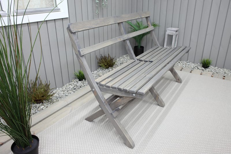 Larios Hagebenk 130 cm - Grå - Hagemøbler - Utesofa - Benker