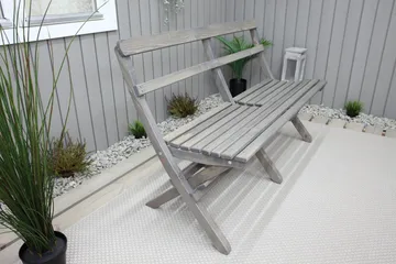 Larios Hagebenk 130 cm - Grå - Hagemøbler - Utesofa - Benker